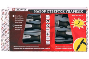15632407 Набор стержневых ударных отверток SDGS7CP 7 предметов 52288 THORVIK