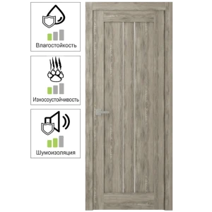 Дверь межкомнатная Челси глухая ламинация цвет дуб медовый 70x200 см