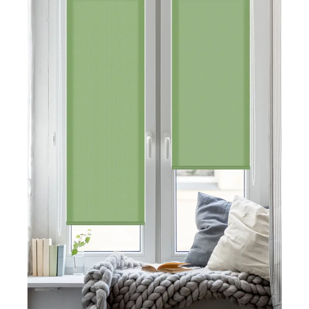 Штора рулонная Stars 70x160 см зеленая GARDEN STLM-2082299 - Вид №4