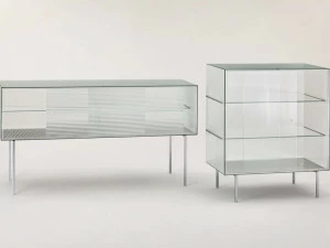 Glas Italia Буфет стеклянный с раздвижными дверцами