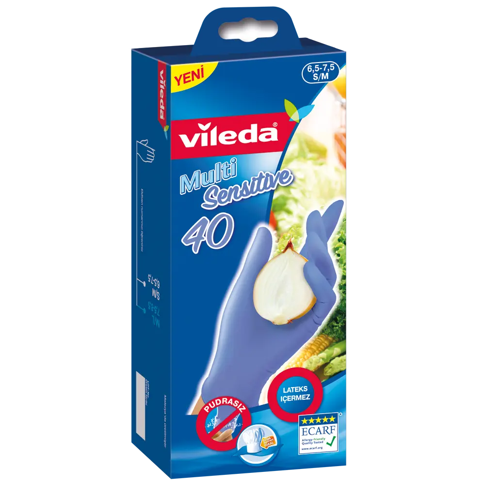 Перчатки нитриловые Виледа, размер S/M, 40 шт 16510585 STLM-2053367 VILEDA 