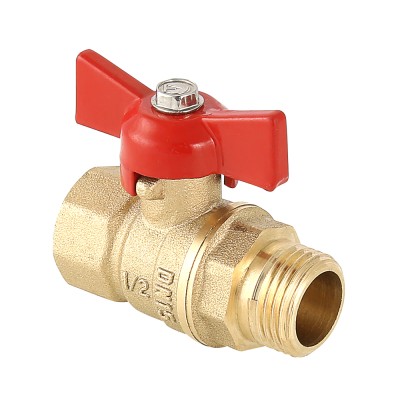 VT.123.G.04 Кран шаровой «СТАНДАРТ» с ручкой-бабочкой и внутренней–наружной резьбой Valtec 1/2" 