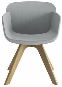 VAGHI Стул с подлокотниками и ножками из бука Viva guest Vi2ow