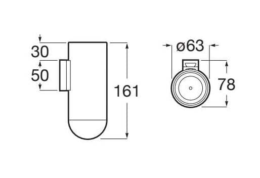 Настенный держатель для зубных щеток из нержавеющей стали Roca Allegro ARCH-00016639 - Вид №1
