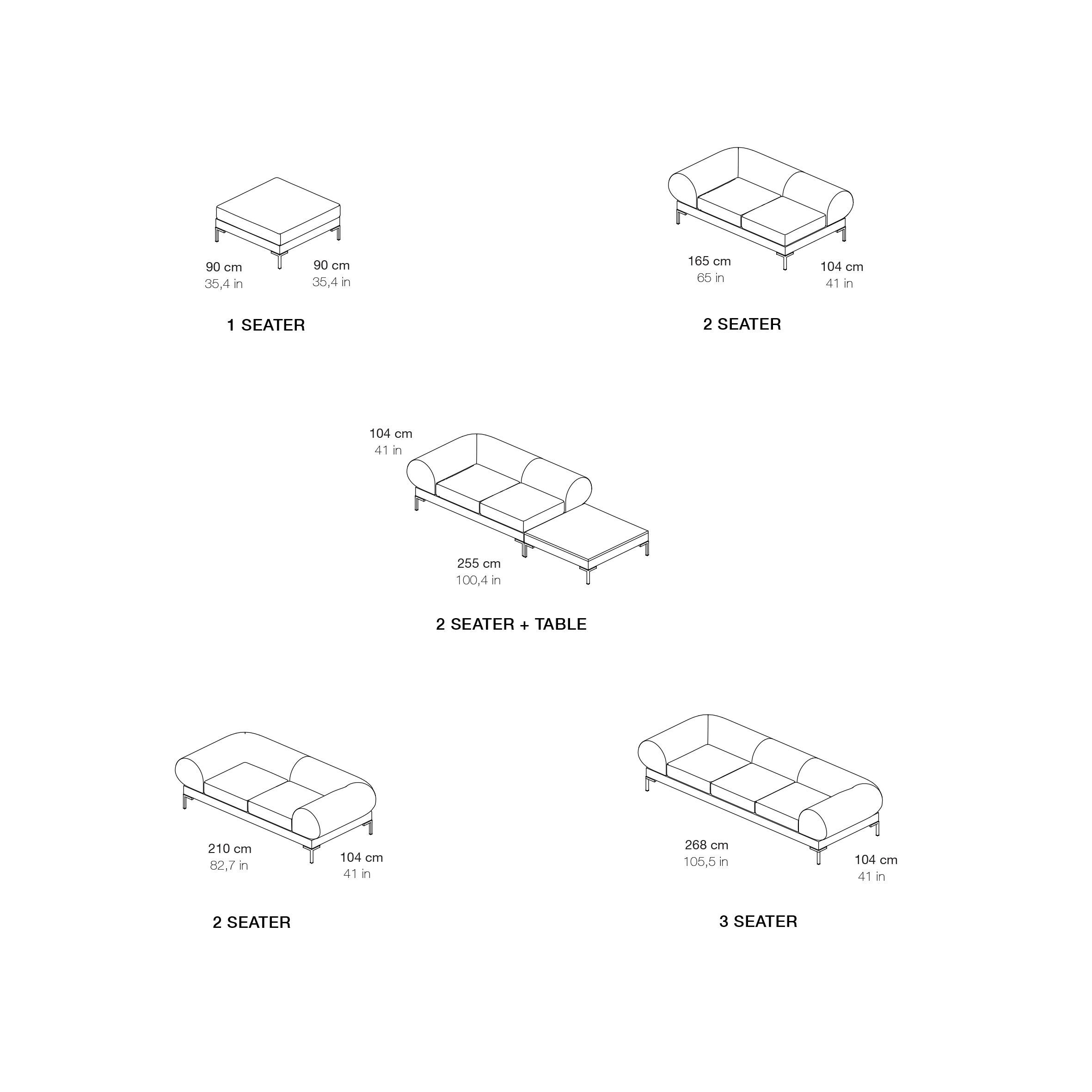 3-местный тканевый диван Branca Lisboa GEMA ARCH-00001616 - Вид №1