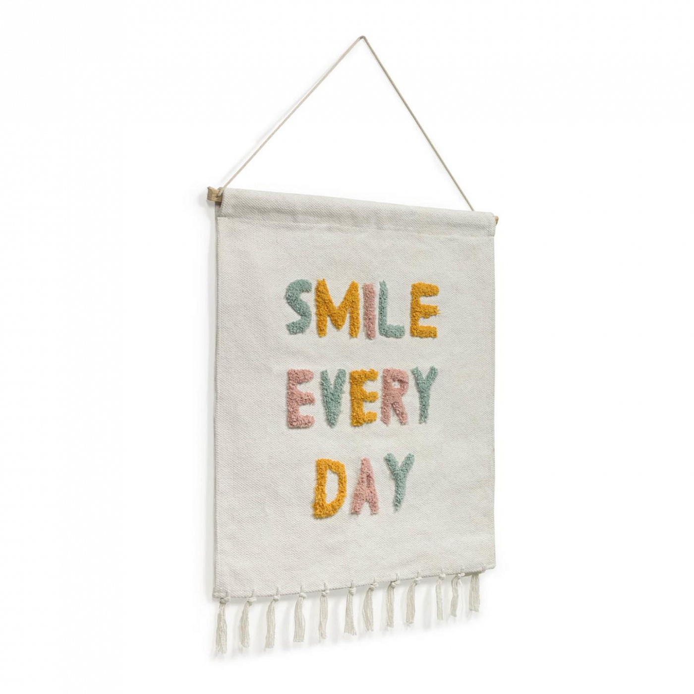 108484 Настенный гобелен белый и разноцветный 52 x 60 см La Forma Adelina  - Вид №1