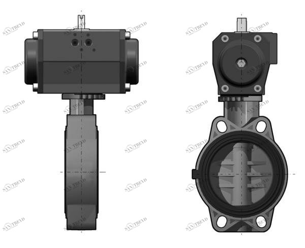 SANIT 842750210823203 2/2-ходовой запорный клапан FEOV / CP, PVC-U, D50 D225, НЕТ 