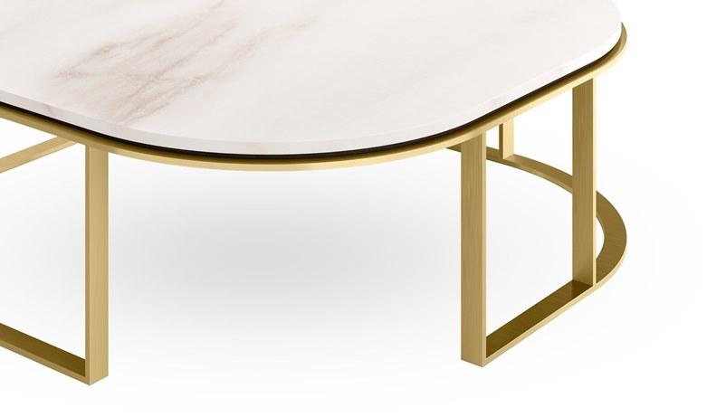 FRATO Низкий стол из латуни и камня  Ffu080023aaa  - Вид №2