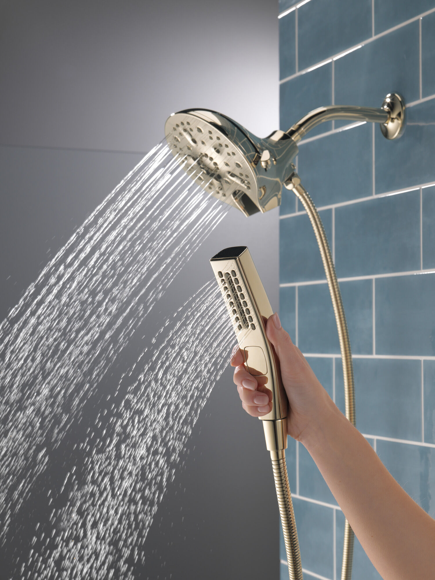 58620-PN25-PK In2ition® H2Okinetic® Душ два в одном с 5 настройками Delta Faucet Universal Showering Полированный никель  - Вид №7