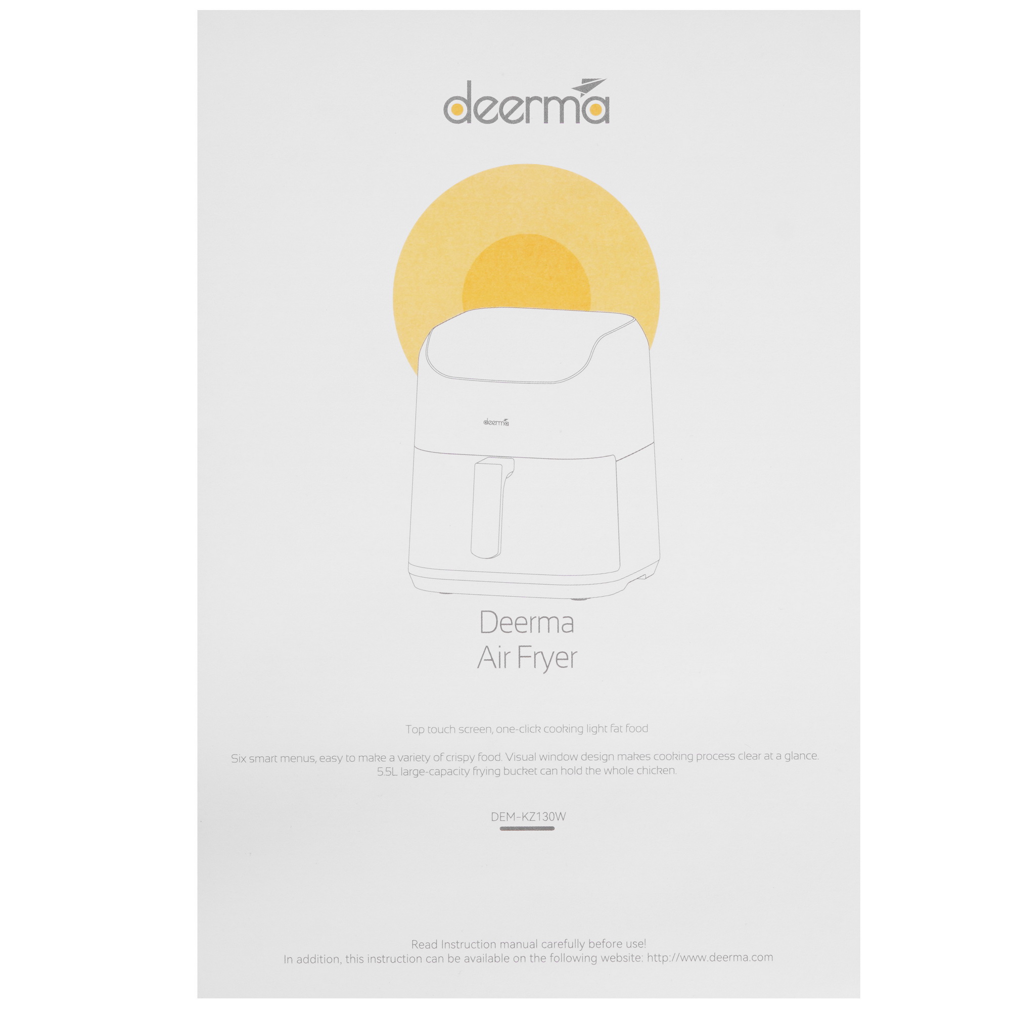 9208802 Аэрогриль DEERMA DEM-KZ130W белый STDN-0063672 - Вид №6