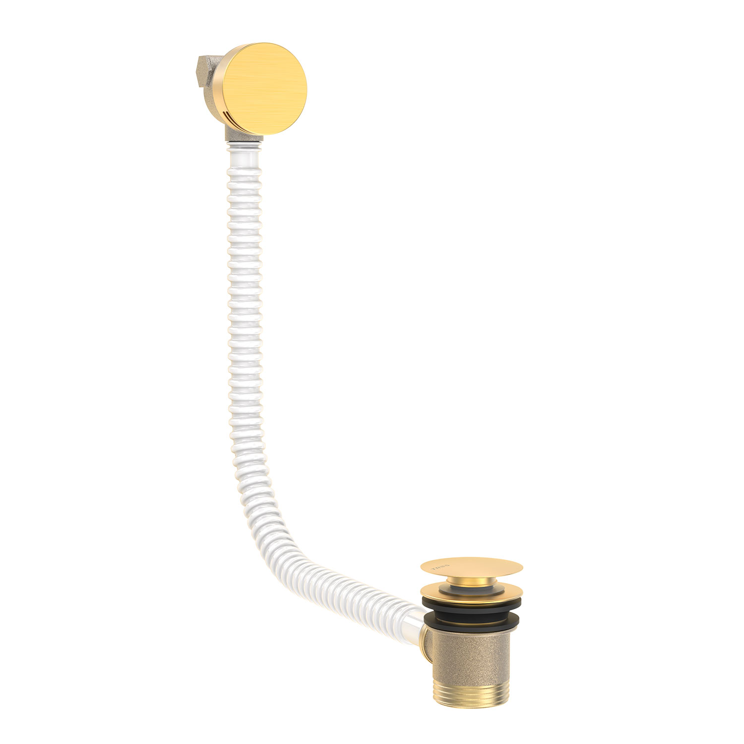 Круглый сливной и наполнительный клапан Click-clack с переливом для ванны-03453430OM TRES Drain