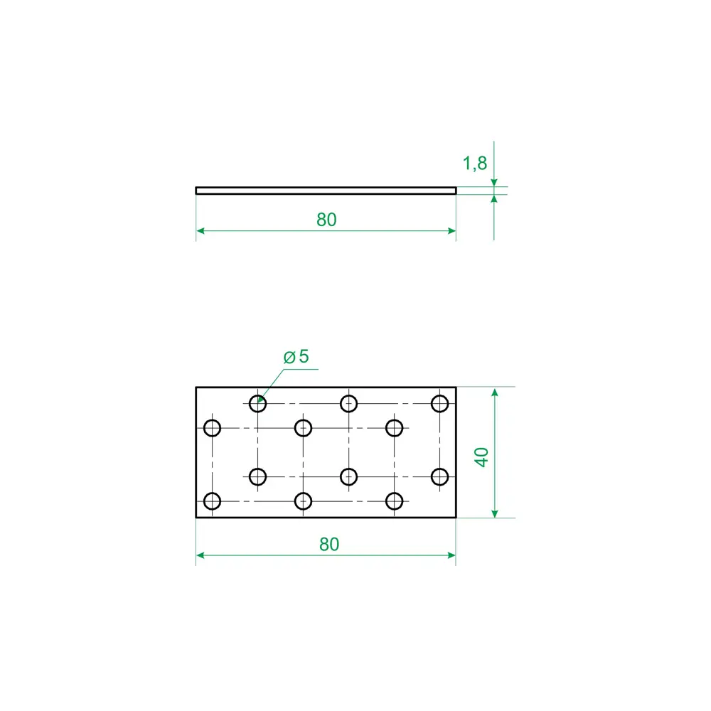 Santreyd Крепежная пластина 40х80 мм для деревянных конструкций 18739090 STLM-0012316 - Вид №3