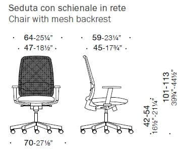 5 спиц операционный офисный стул с подлокотниками ESTEL GROUP TIME ARCH-00063381 - Вид №11