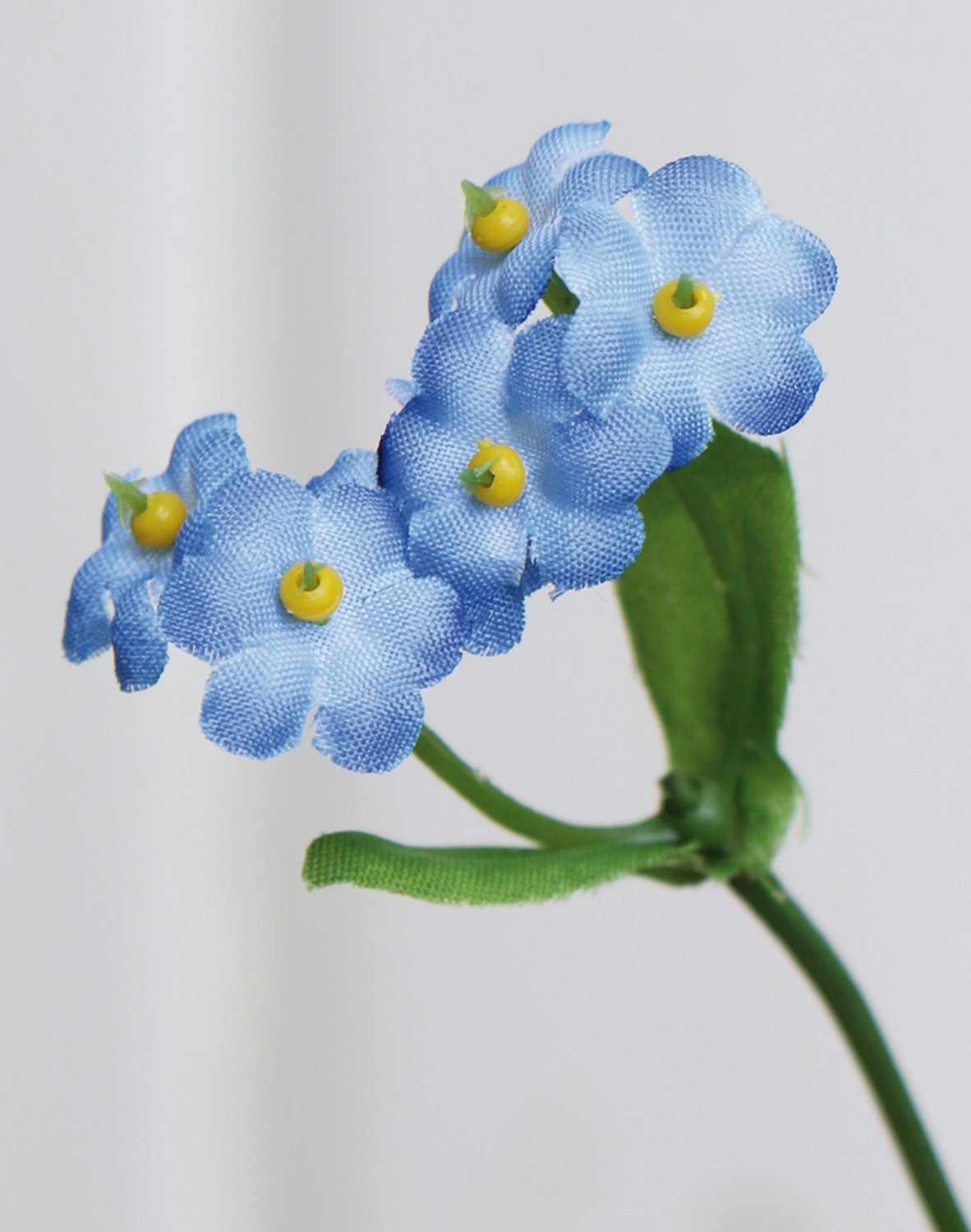 2661 110 a2 Шелковая цветочная ветка Незабудка, 38 см, голубая H-andreas  - Вид №1