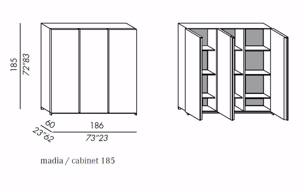 Meridiani Модульный лакированный деревянный шкаф Bolk sun-id-1354120 - Вид №4