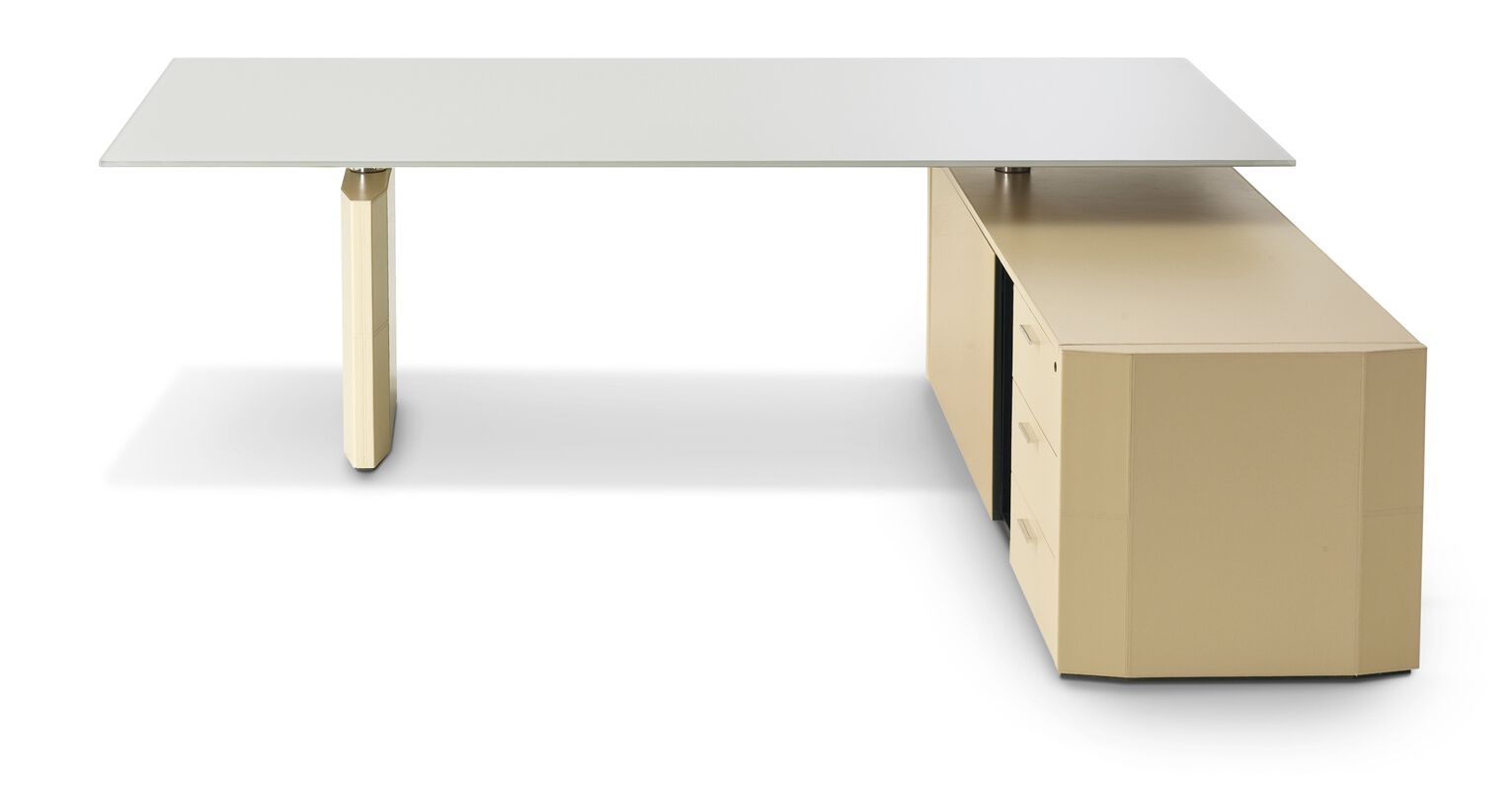 Деревянный угловой рабочий стол с ящиками i 4 Mariani De_Symetria ARCH-00044164 - Вид №1