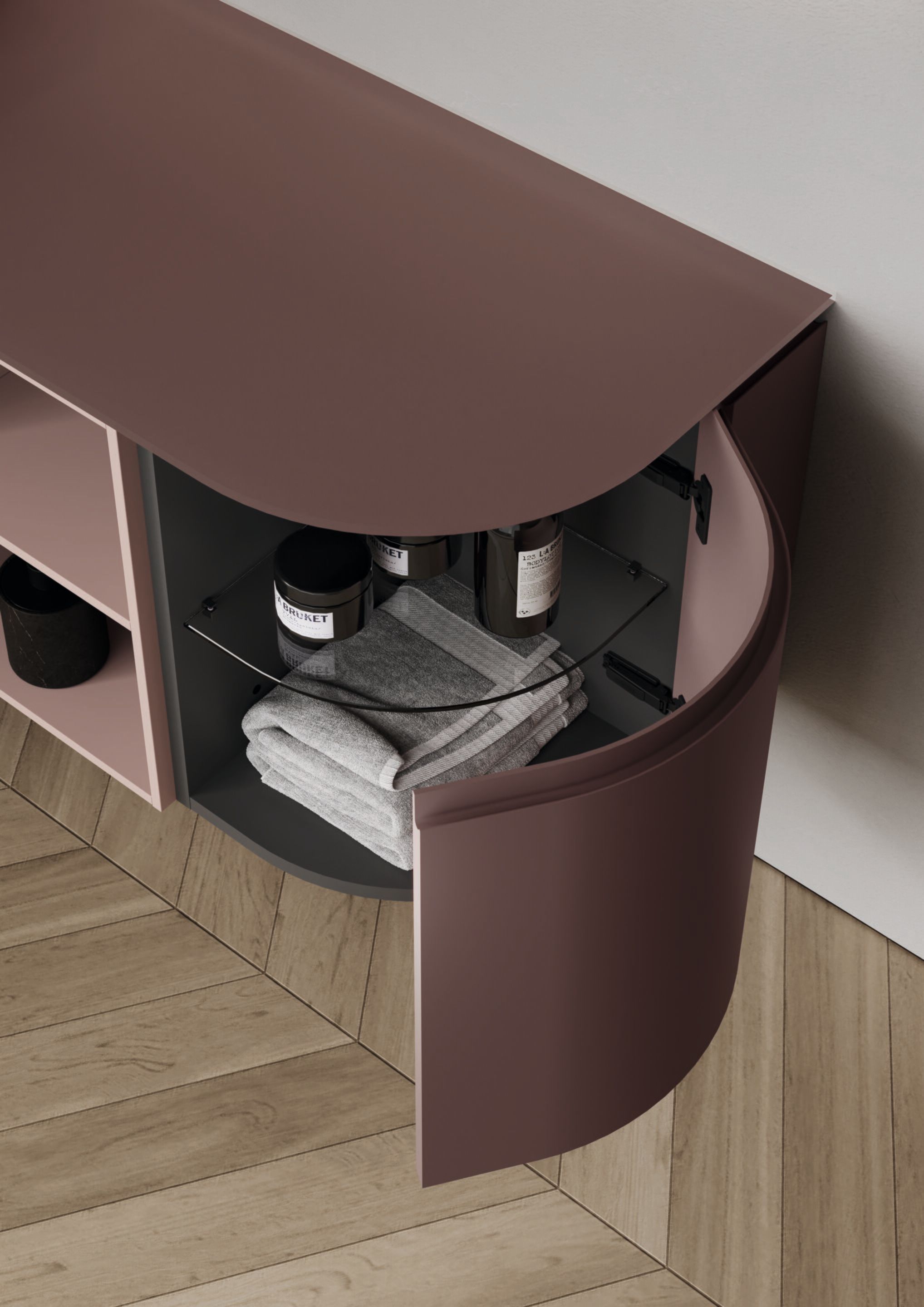 Подвесной туалетный столик с зеркалом Ideagroup Seventy Form ARCH-00027353 - Вид №2