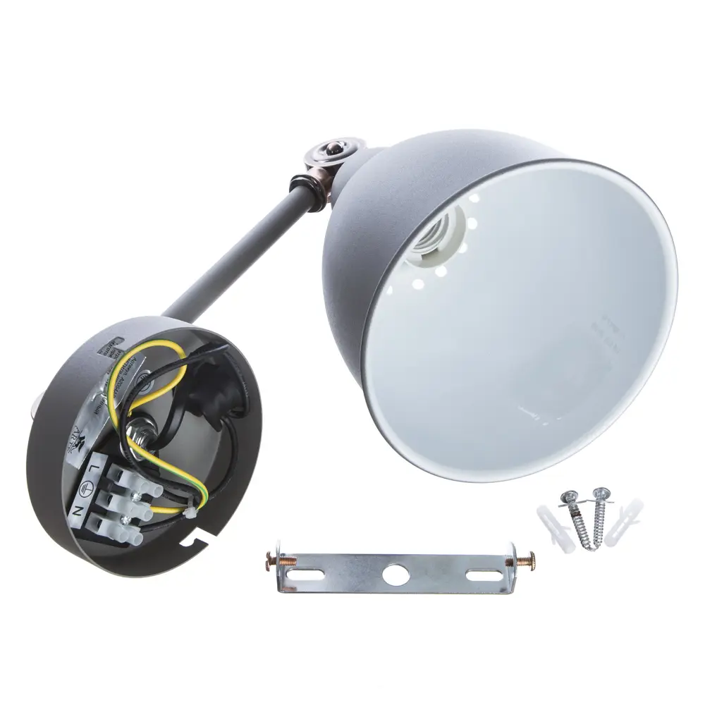 Бра Braccio 1xE27x60 Вт цвет серый матовый 18639013 STLM-2049586 Arte Lamp  - Вид №7