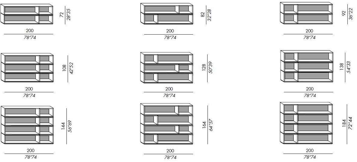 Meridiani Модульный настенный книжный шкаф из дерева sun-id-1479602 - Вид №6