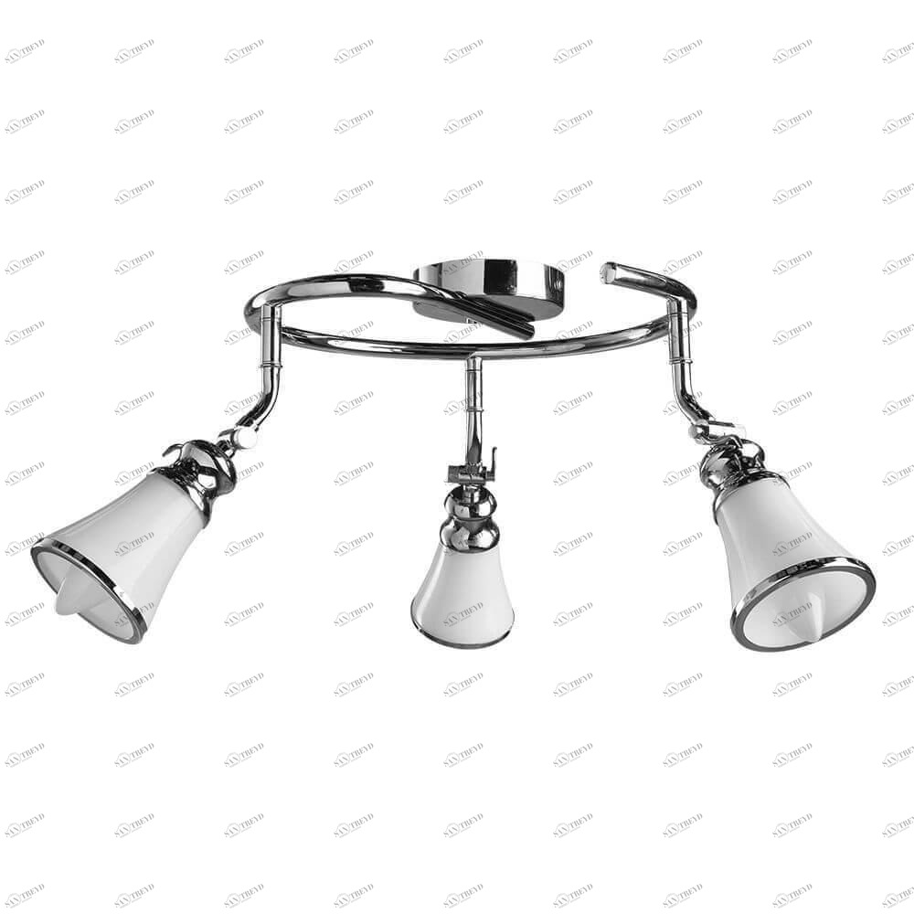 Спот потолочный белый с 3 плафонами Arte Lamp 81 A9231PL-3CC ARTE LAMP 81 CHROME 00-3924016 Белый 
