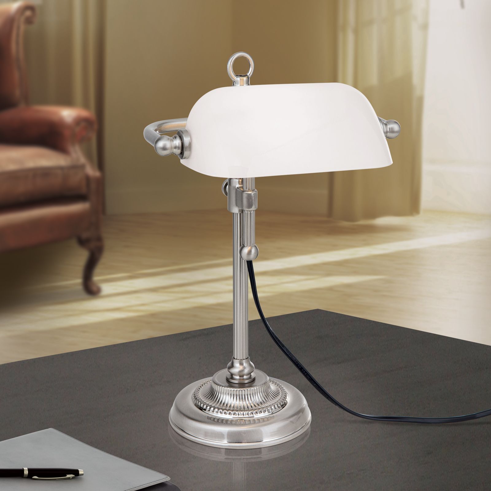 Регулируемая настольная лампа из латуни и стекла Orion Harvard ARCH-00011008 - Вид №10