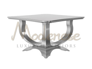 Квадратный металлический журнальный столик