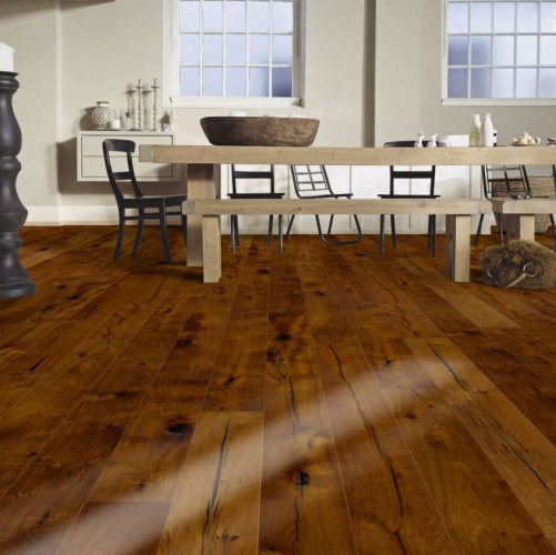 Паркетная доска Meister PD 400 Cottage Дымчатый 8304 Дуб Рустик с брашью (Текстурированная) 2200х180 мм 2300200020 - Вид №8