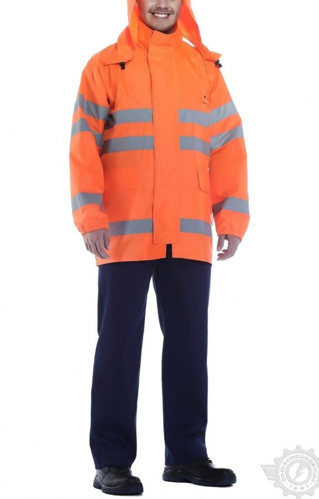 5029700 Куртка-ветровка с СОП оранжевая  Распродажа спецодежды  размер 48-50/170-176 Спецодежда  - Вид №4