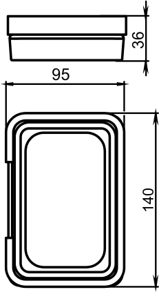 Мыльница настольная  Novaservis Metalia 4 6436.5 черный/хром 64365 - Вид №1