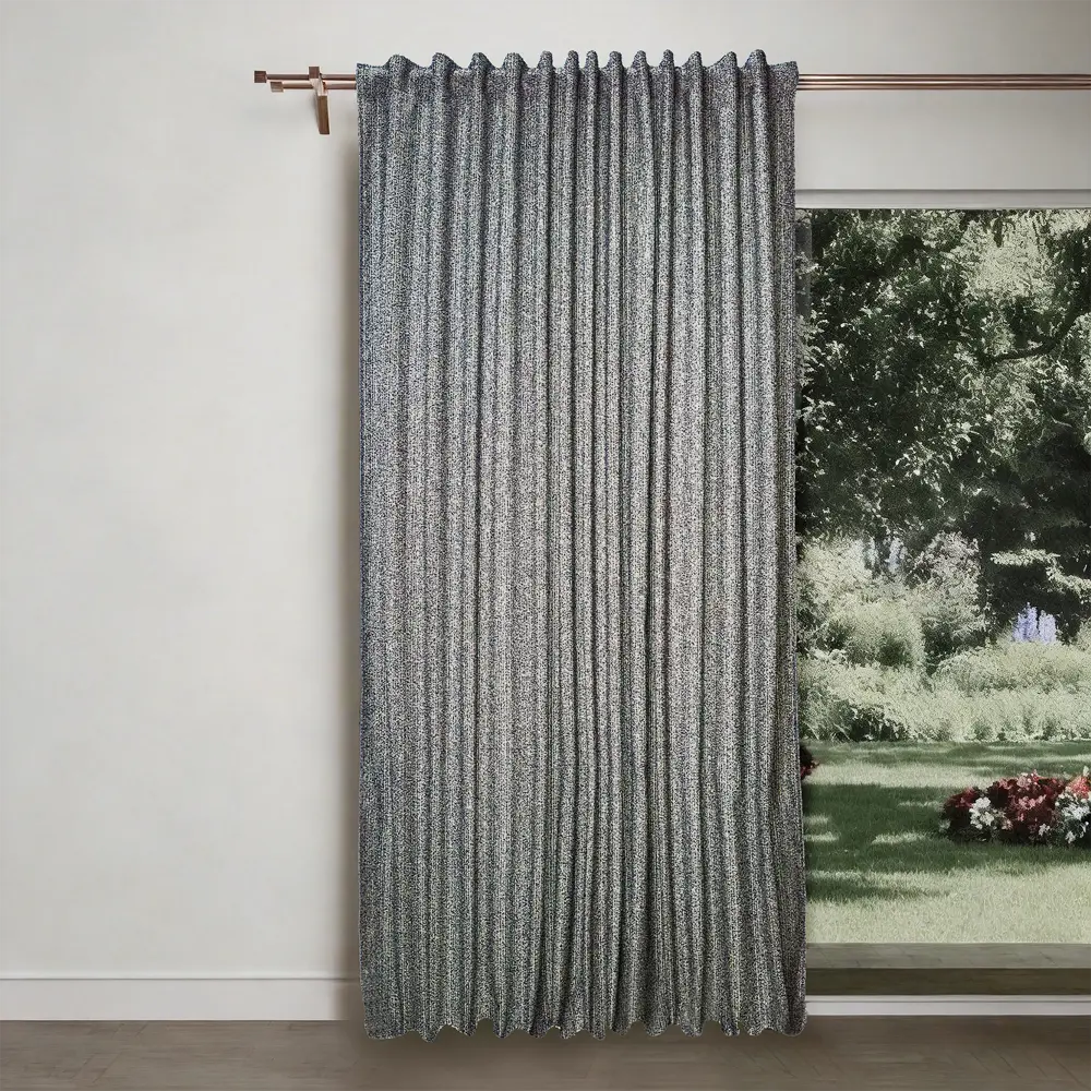 Штора на ленте со скрытыми петлями Firo 200x280 см цвет черно-белый Santreyd STLM-2176699