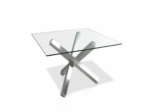 Обеденный стол квадратный стеклянный 110х110 BZ951 от Angel Cerda ANGEL CERDA  00-3865679 Прозрачный;хром