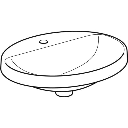 500.714.01.2 Встраиваемая раковина Geberit VariForm овальной формы, с полкой для отверстия под смеситель Geberit  - Вид №12
