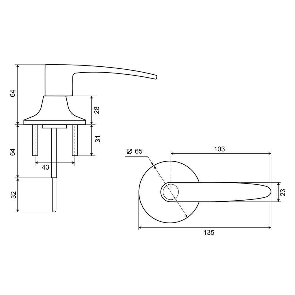 Ручка-защёлка 3502 SN BK, с фиксатором, цвет никель ФАБРИКА ЗАМКОВ STLM-2128292 - Вид №6