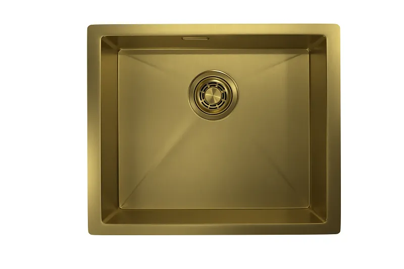 5445U, ЗОЛОТО САТИН, стальная кухонная мойка GRANULA 5445U-ST316 - Вид №1