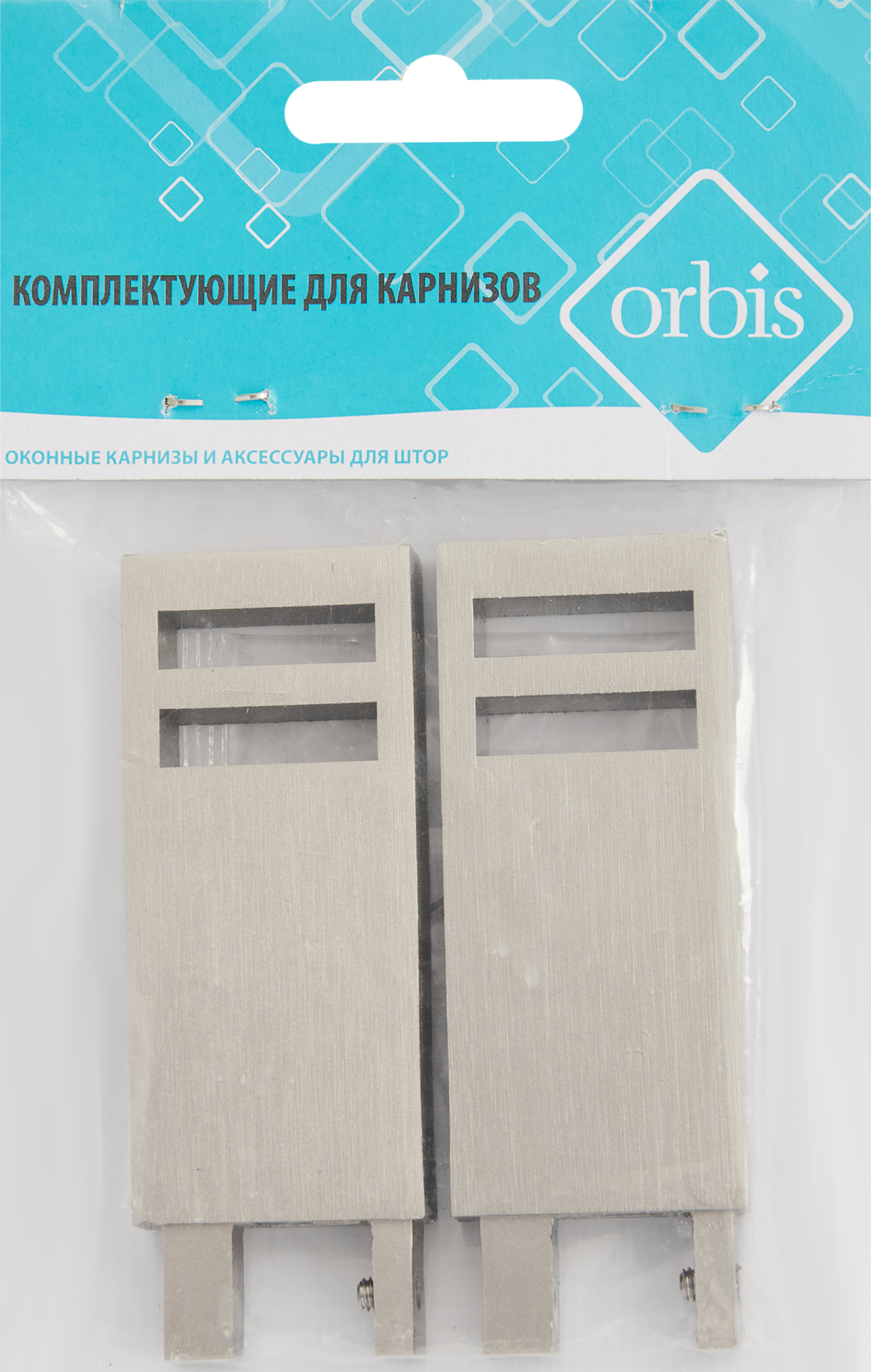 Наконечник Квадро металлический сатин 4 см 2 шт. INSPIRE 31.13.652 86198728 STLM-0066743 - Вид №2