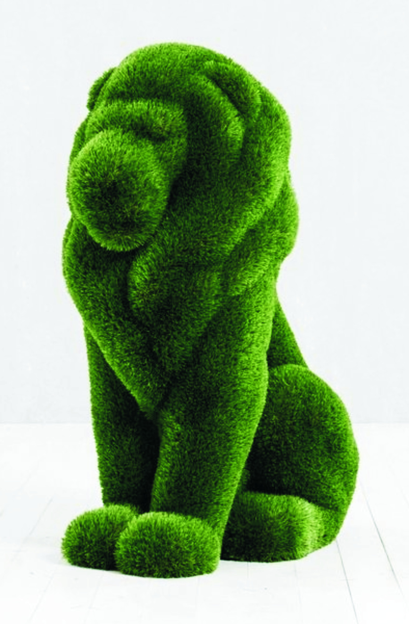 LEVS01.01.01-TF.IG ЛЕВ сидящий, топиарная фигура из искусственной травы LAB.Space 