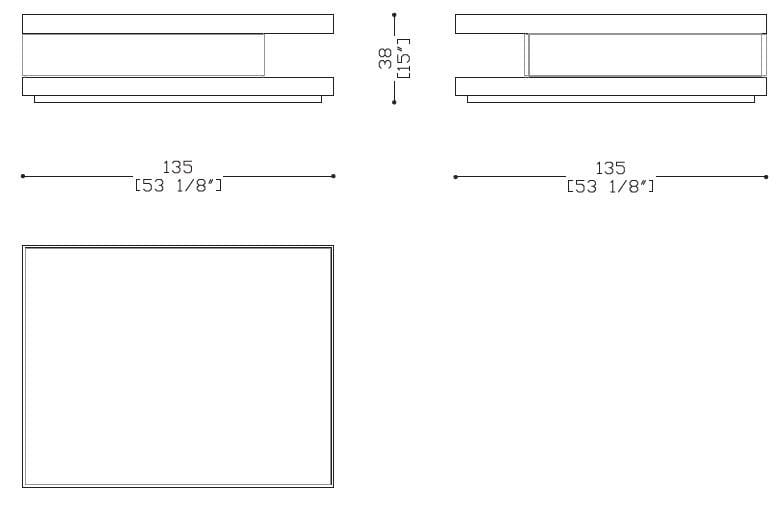 Ebony квадратный низкий журнальный столик Sicis Island ARCH-00133397 - Вид №2