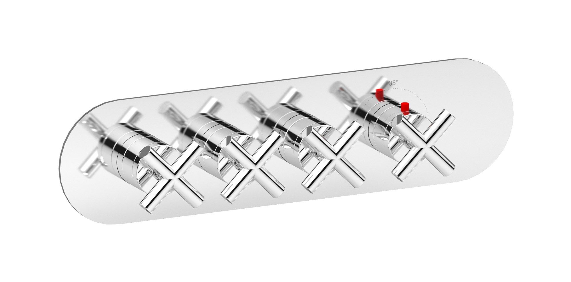 Встраиваемый термостатический смеситель для душа с 4 отверстиями IB AQUA - 3 WAYS EUA322 ARCH-00028515 - Вид №7