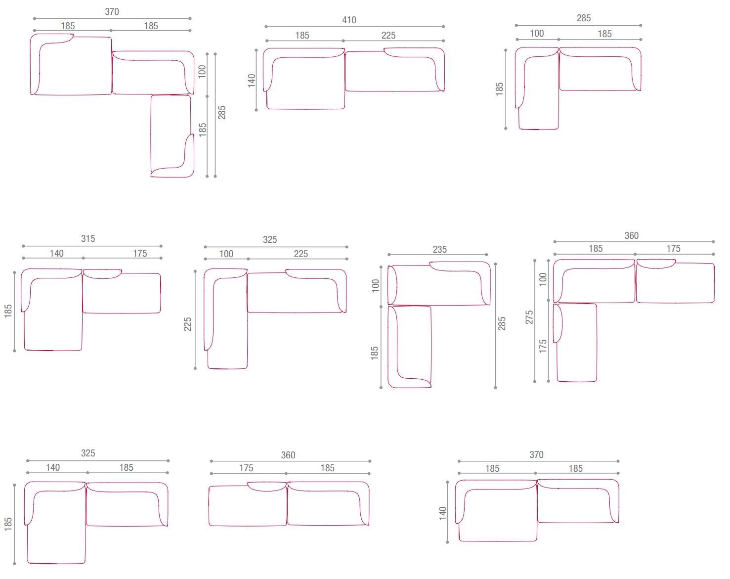 Угловой диван из ткани MDF Italia Cosy ARCH-00109503 - Вид №2