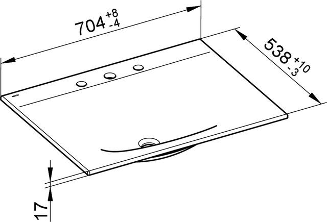 31140310703 Керамический умывальник KEUCO Edition 11 - Вид №2