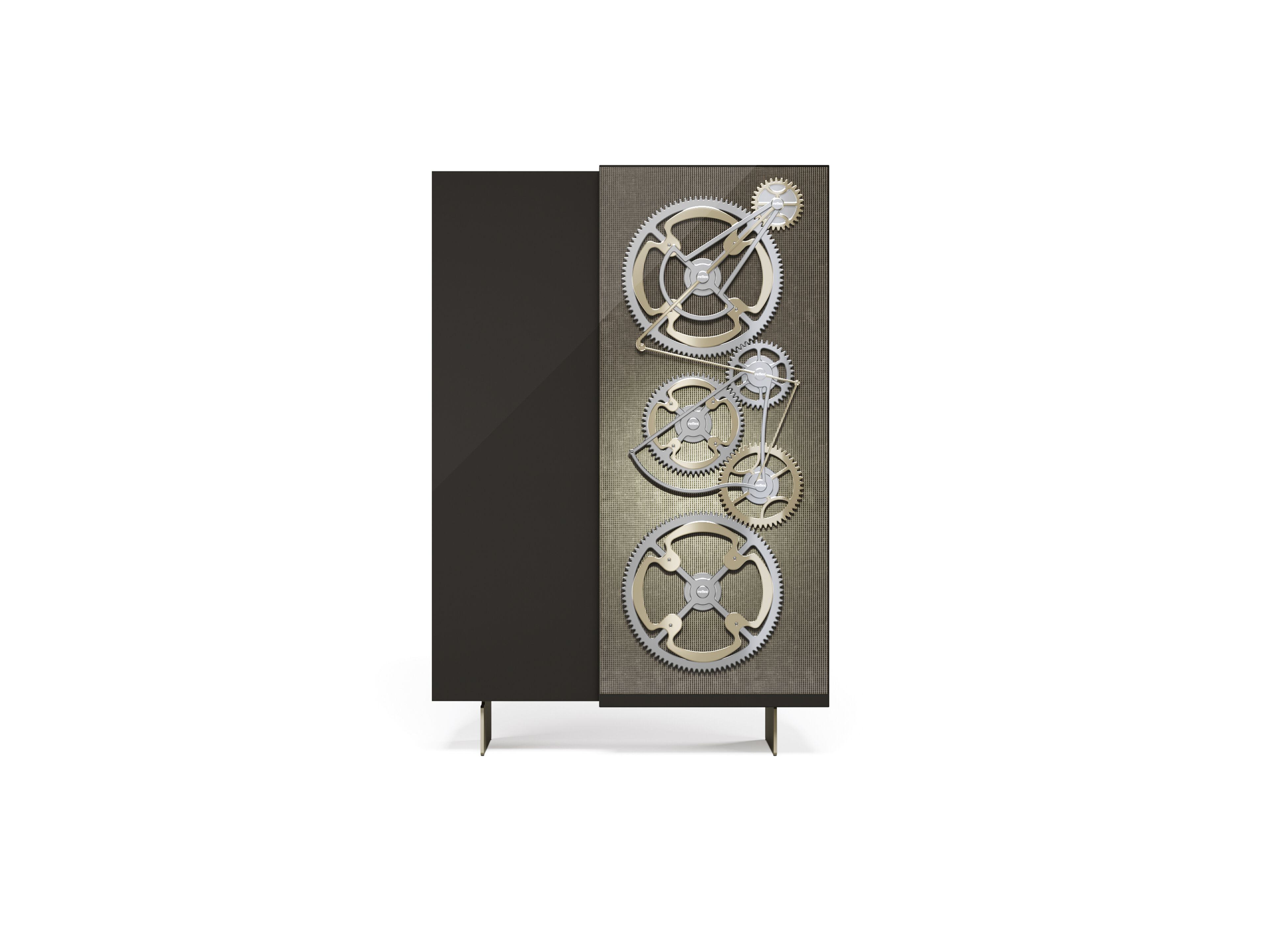 Деревянный и стеклянный шкаф с раздвижными дверями REFLEX ARCH-00107419 - Вид №1