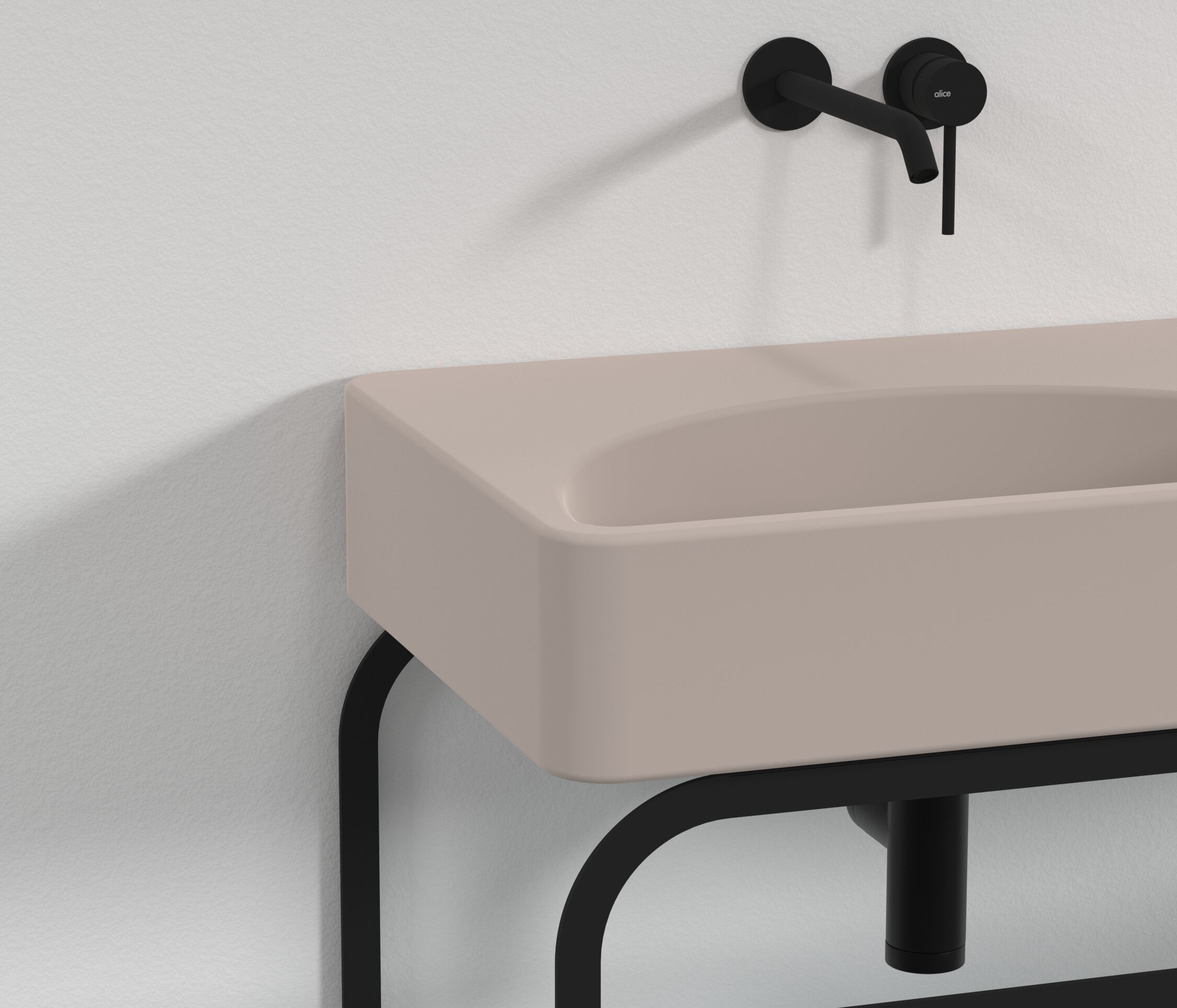Керамическая раковина с одной столешницей Alice Ceramica Lunaris ARCH-00089088 - Вид №10
