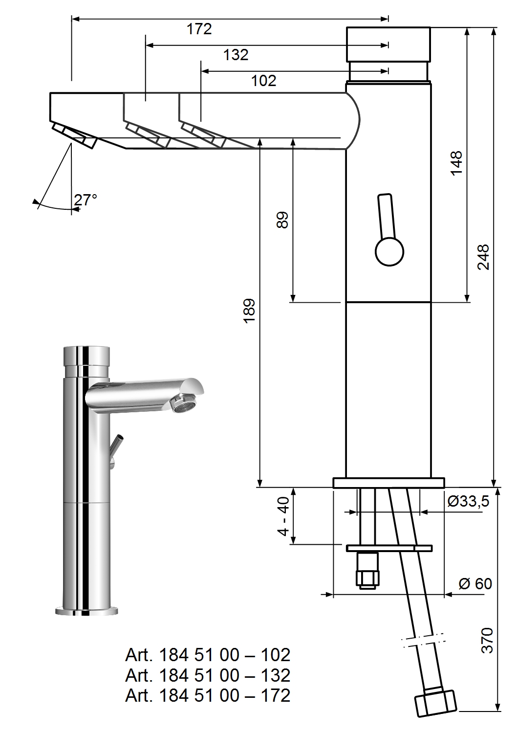 Benkiser Самозакрывающийся кран 184-50-00  - Вид №3