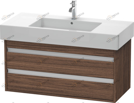 KT664102121 Тумбочка подвесная Ketho #KT6641 1000 x 455 мм Орех темный декор Duravit