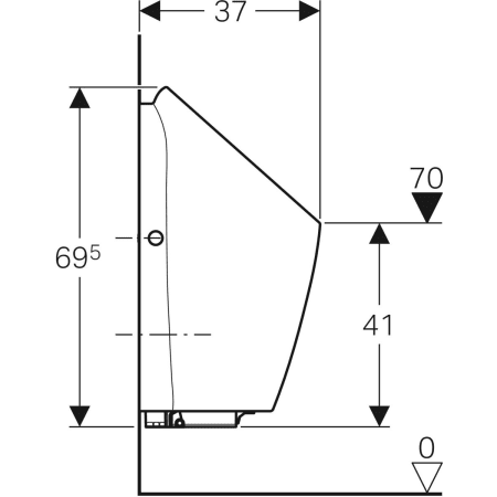 116.074.00.1 Писсуар сенсорный настенный Geberit  - Вид №3