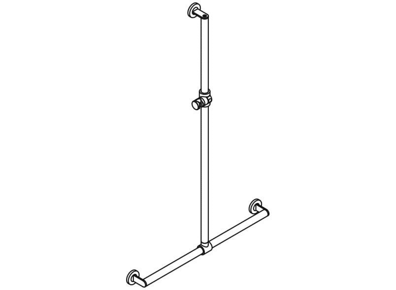 900.35.40040 Поручень для душа с выдвижным держателем для душа HEWI Greifen  - Вид №2