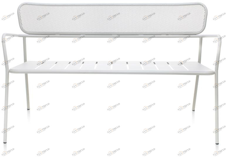 Garda Furniture Садовая скамейка из металла со спинкой Totem Gt02be