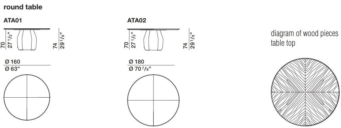 Molteni & C. Круглый обеденный стол под бетон sun-id-1419944 - Вид №5