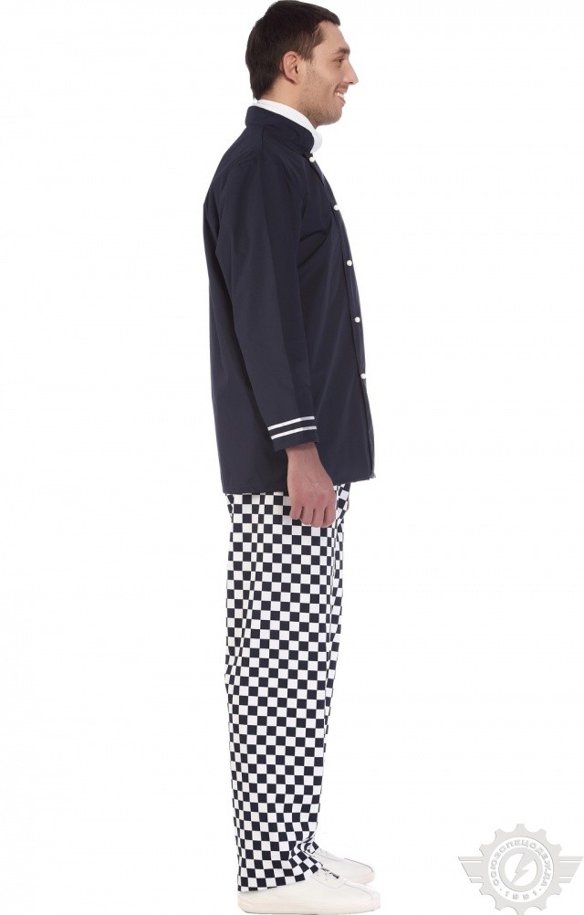 64695 Куртка поварская "Люкс-Лайт" темно-синяя  Повар  размер 40-42/158-164 Спецодежда  - Вид №6