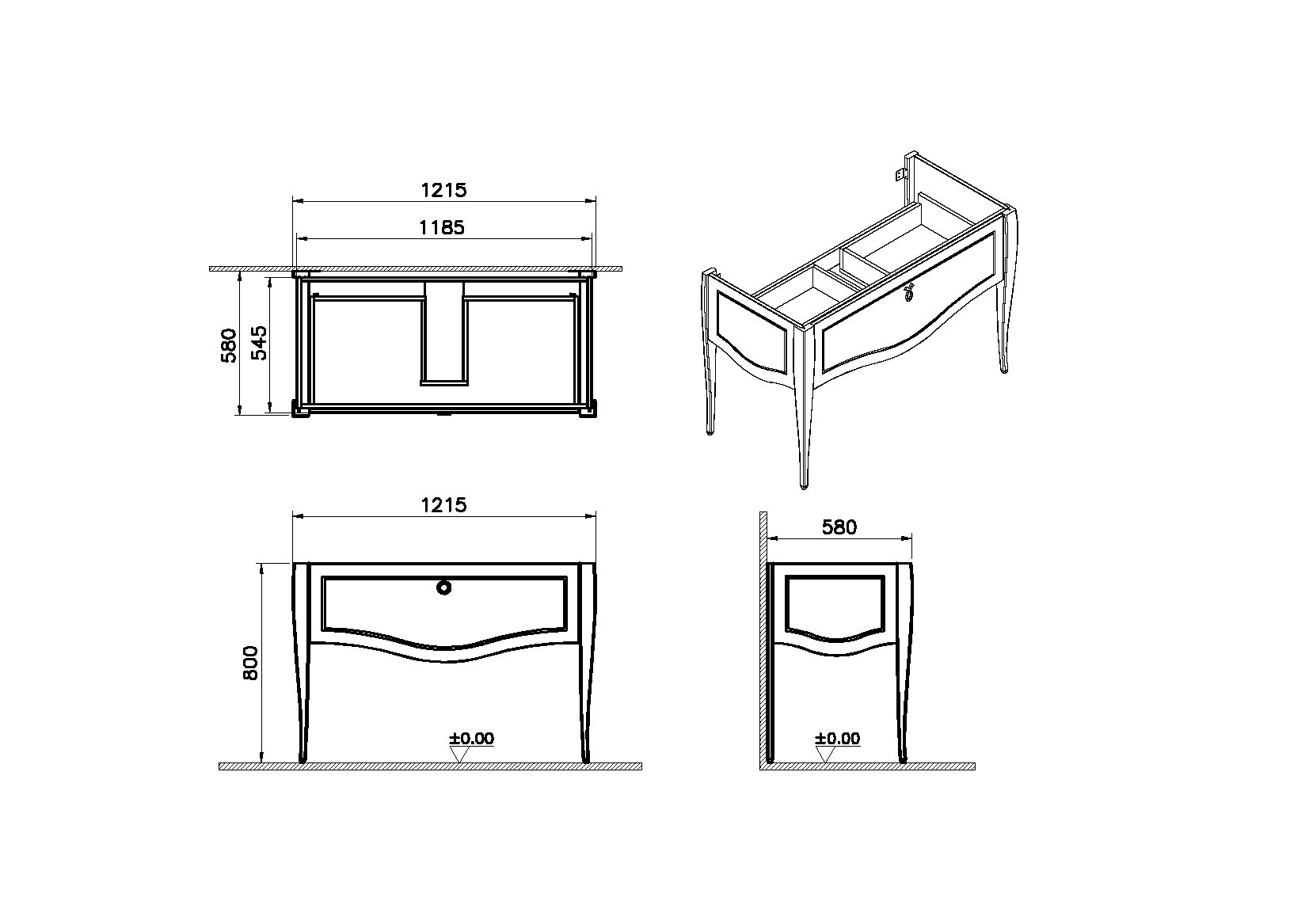 61830 Раковина Vitraglobal Elegance - Вид №1